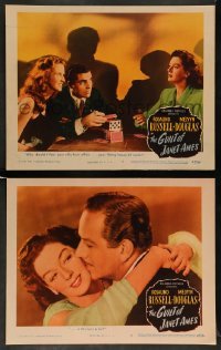 3g901 GUILT OF JANET AMES 2 LCs '47 Melvyn Douglas, don't condemn Rosalind Russell until you see it