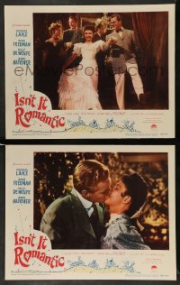 3g909 ISN'T IT ROMANTIC 2 LCs '48 Veronica Lake, Mona Freeman, Mary Hatcher, Billy De Wolfe!