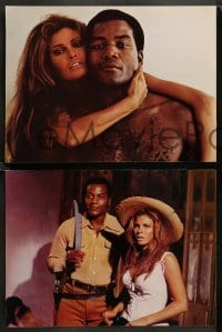 3g676 100 RIFLES 4 color 10.5x14 stills '69 1 w/ c/u of sexy Raquel Welch & barechested Jim Brown!