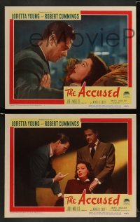 3g619 ACCUSED 5 LCs '49 directed by William Deterle, sexy Loretta Young & Robert Cummings!