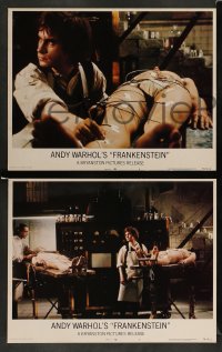 3g761 ANDY WARHOL'S FRANKENSTEIN 3 LCs '75 Paul Morrisey, Udo Kier, with naked woman in lab!