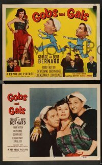 3g241 GOBS & GALS 8 LCs '52 wacky TC art of sailors George & Bert Bernard + sexy Florence Marly!