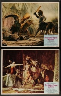 3g244 GOLDEN VOYAGE OF SINBAD 8 LCs '73 Ray Harryhausen, cool fantasy special effects images!