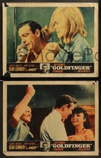 3g792 GOLDFINGER 3 LCs '64 great images of Sean Connery as James Bond 007!