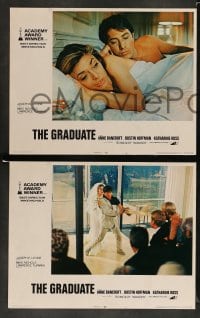 3g597 GRADUATE 6 LCs R72 great images of Dustin Hoffman, Anne Bancroft & pretty Katharine Ross!