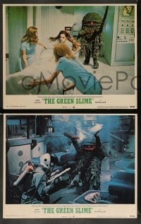 3g250 GREEN SLIME 8 LCs '69 classic cheesy sci-fi movie, great images of monster!