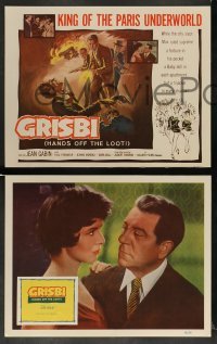 3g251 GRISBI 8 LCs '60 Jean Gabin's Touchez pas au grisbi, Jeanne Moreau, French!