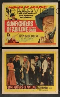 3g256 GUNFIGHTERS OF ABILENE 8 LCs '59 cowboy Buster Crabbe in trouble, with Barton MacLane!