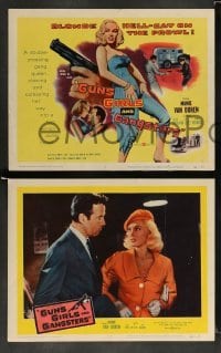 3g257 GUNS, GIRLS & GANGSTERS 8 LCs '59 bad Mamie Van Doren is a blonde hell-cat on the prowl!