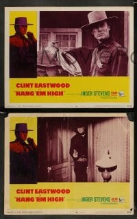 3g263 HANG 'EM HIGH 8 LCs '68 Clint Eastwood, they hung the wrong man & didn't finish the job!