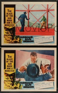 3g599 HIDEOUS SUN DEMON 6 LCs '59 one with great image of Robert Clarke as the monster!