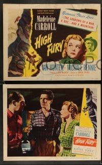 3g275 HIGH FURY 8 LCs '48 Madeleine Carroll, Ian Hunter, Michael Rennie, mountain climbing!