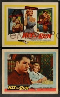 3g280 HIT & RUN 8 LCs '57 sexy bad kiss-and-go pick-up girl Cleo Moore, Hugo Haas noir!