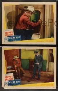 3g645 HOPPY'S HOLIDAY 5 LCs '47 William Boyd as Hopalong Cassidy, Fighting Cowboy!