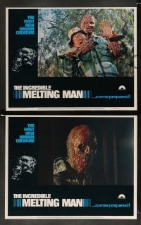 3g314 INCREDIBLE MELTING MAN 8 LCs '77 AIP, gruesome images of the first new horror creature!