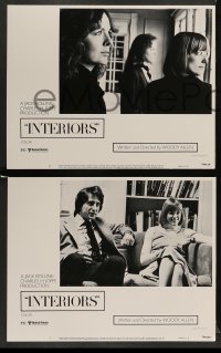 3g318 INTERIORS 8 LCs '78 Diane Keaton, Mary Beth Hurt, E.G. Marshall, directed by Woody Allen!