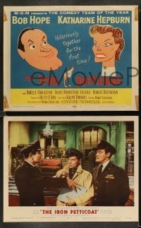 3g319 IRON PETTICOAT 8 LCs '56 w/great tc art of Bob Hope & Katharine Hepburn hilarious together!