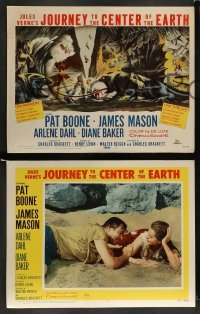 3g325 JOURNEY TO THE CENTER OF THE EARTH 8 LCs '59 Jules Verne, great sci-fi images!