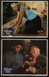 3g328 KARATE KID 8 LCs '84 Pat Morita, Ralph Macchio, Elisabeth Shue, teen martial arts classic!