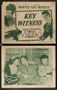 3g331 KEY WITNESS 8 LCs '47 John Beal & Trudy Marshall run from love to murder!