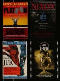 3h489 LOT OF 4 OLIVER STONE PUBLISHED SCREENPLAYS '80s-90s Platoon, Nixon, JFK, U-Turn!