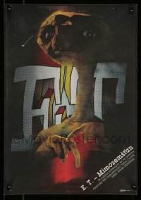 3j126 E.T. THE EXTRA TERRESTRIAL Czech 11x16 '84 Spielberg, great different art by Zdenek Ziegler!