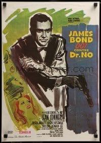 3j755 DR. NO French 16x22 R70s art of Sean Connery as James Bond 007 with sexy ladies!