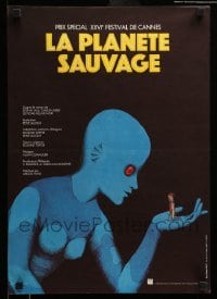 3j757 FANTASTIC PLANET French 15x21 '73 wacky sci-fi cartoon, Cannes winner, cool art!