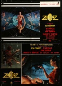 3j446 ZARDOZ set of 10 Italian 18x26 pbustas '74 wild images of Sean Connery in sci-fi fantasy!