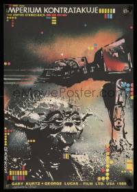 3j204 EMPIRE STRIKES BACK signed #17/50 limited edition Polish 19x27 '15 by artist Lakomski!