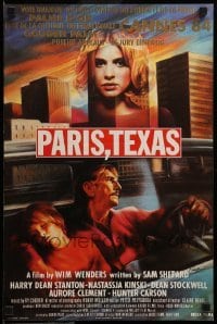 3m133 PARIS, TEXAS Belgian '84 Wim Wenders, Peellaert art of Nastassja Kinski, Harry Dean Stanton!