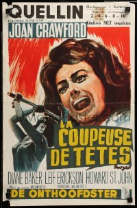 3m164 STRAIT-JACKET Belgian '64 art of crazy ax murderer Joan Crawford, directed by William Castle