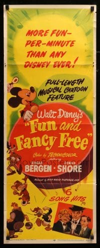 3m556 FUN & FANCY FREE insert '47 Walt Disney, more fun-per-minute than any Disney ever!