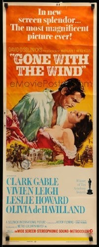 3m570 GONE WITH THE WIND insert R68 Clark Gable, Vivien Leigh, de Havilland, classic Terpning art!