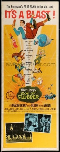 3m806 SON OF FLUBBER insert '63 Walt Disney, art of absent-minded professor Fred MacMurray!