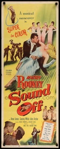 3m811 SOUND OFF insert '52 Mickey Rooney, Blake Edwards, sexy Anne James, cool art & images!