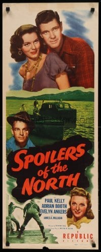 3m820 SPOILERS OF THE NORTH insert '47 Paul Kelly loves Adrian Booth, Evelyn Ankers