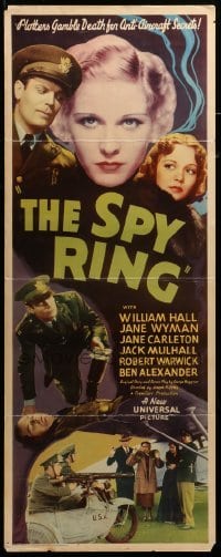 3m823 SPY RING insert '38 Joseph Lewis directed, William Hall, pretty Jane Wyman, espionage!