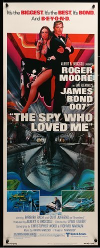 3m824 SPY WHO LOVED ME insert '77 great art of Roger Moore as James Bond 007 by Bob Peak!