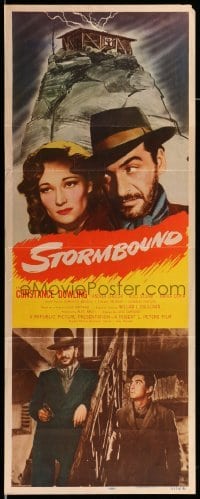 3m842 STORMBOUND insert '51 reporter Constance Dowling & scary outlaw Andrea Checchi!