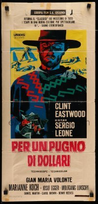 3m259 FISTFUL OF DOLLARS Italian locandina R69 completely different artwork of Eastwood by Papuzza