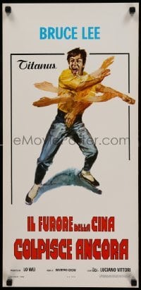 3m260 FISTS OF FURY Italian locandina '73 great Bruce Lee action kung fu art by Ciriello!