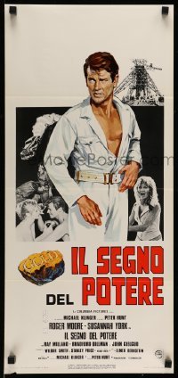 3m268 GOLD Italian locandina '74 Roger Moore, Susannah York, cool epic adventure art!