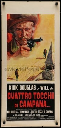 3m275 GUNFIGHT Italian locandina '71 people pay to see Kirk Douglas & Johnny Cash kill each other!