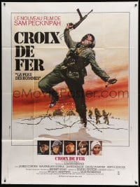 3r149 CROSS OF IRON French 1p '78 Sam Peckinpah, different World War II art by Thos & Ferracci!