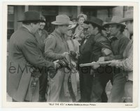 3s091 BILLY THE KID 8x10.25 still '41 Brian Donlevy & crowd disarm outlaw Robert Taylor!