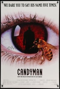 3w162 CANDYMAN 1sh '92 Clive Barker, creepy close-up image of bee in eyeball!