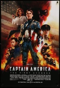 3w167 CAPTAIN AMERICA: THE FIRST AVENGER advance DS 1sh '11 Chris Evans, Jones, cool cast image!