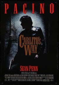 3w169 CARLITO'S WAY int'l 1sh '93 Al Pacino, Sean Penn, Brian De Palma thriller!