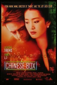 3w187 CHINESE BOX 1sh '98 directed by Wayne Wang, Jeremy Irons, Gong Li